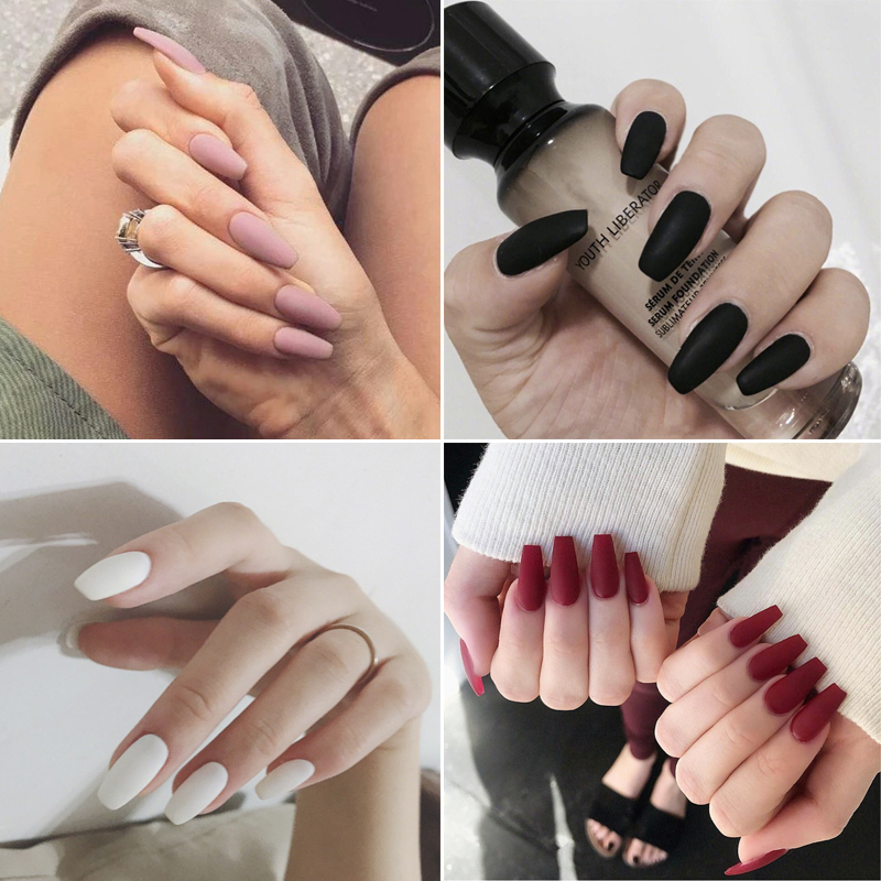 Free Shipping Fake Nail Patches Matte Ballet Pink Gray Wearable Manicure Brightening Long Style 24 Pieces Detachable Finished Nail Pieces Free Shipping Fake Nail Patches Matte Ballet Pink Gray Wearable Manicure Brightening Long Style 24 Pieces Detachable Finished Nail Pieces