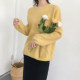 Off-season clearance cashmere sweater lantern sleeve wool sweater for women loose thickened lazy style autumn and winter fashion ສະບັບພາສາເກົາຫຼີອະເນກປະສົງ