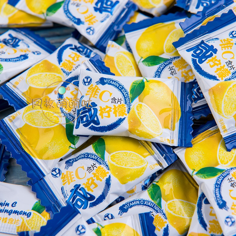 Vitamin C lemon salty lozenge net red vitamin C tangerine peel lozenge 500g tablet sugar mint solid net red sea salt candy