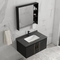 Light Lavish Rockboard Space Aluminum Bath Room Cabinet Handwash Basin Cabinet Combined Toilet Integrated Wash Table Pool Basin Washbasin