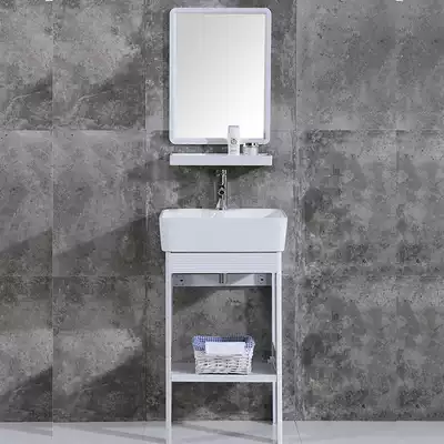 Small apartment bracket, floor-standing basin, ceramic wash basin, wash basin, integrated dressing room, balcony column Basin