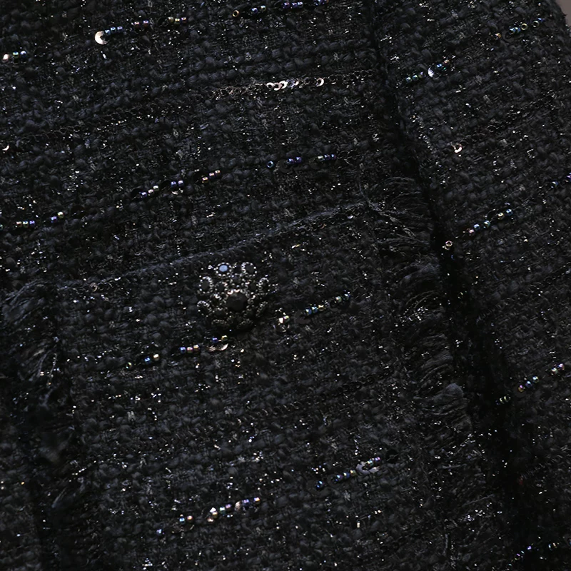 Демисезонная тканая куртка, стиль Chanel, стиль высокого качества