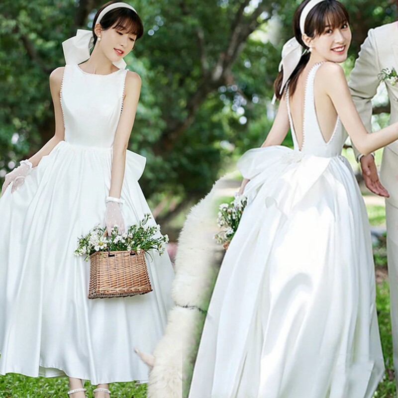 Studio new travel photography theme clothing outdoor forest wedding photography photo photo white satin skirt dress
