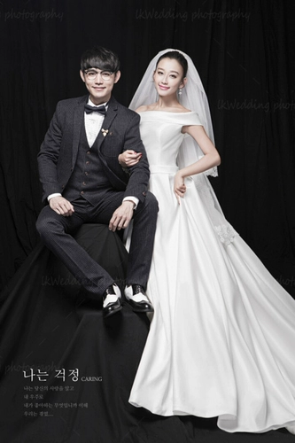 Ретро корейское классическое свадебное платье, в корейском стиле, открытые плечи