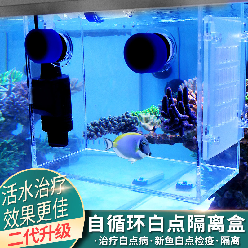 Anti-white spot isolation box acrylic fish tank small fish isolation isolation box small large extra large belt partition hanging box