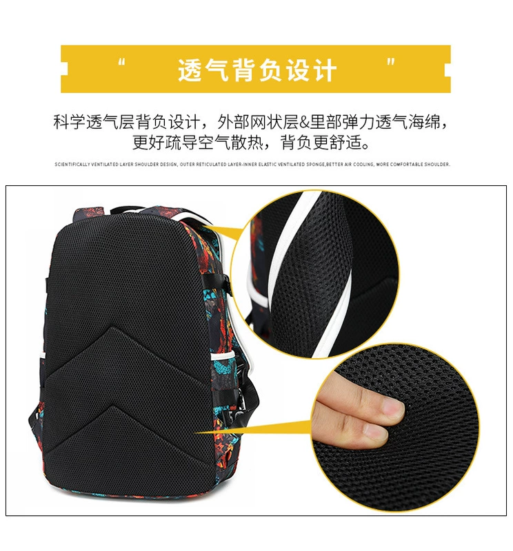 Trò chơi Bandy và Ink Machine School Bag Bendy Anime Sinh viên ngoại vi Ba lô Túi máy tính Túi đau - Carton / Hoạt hình liên quan