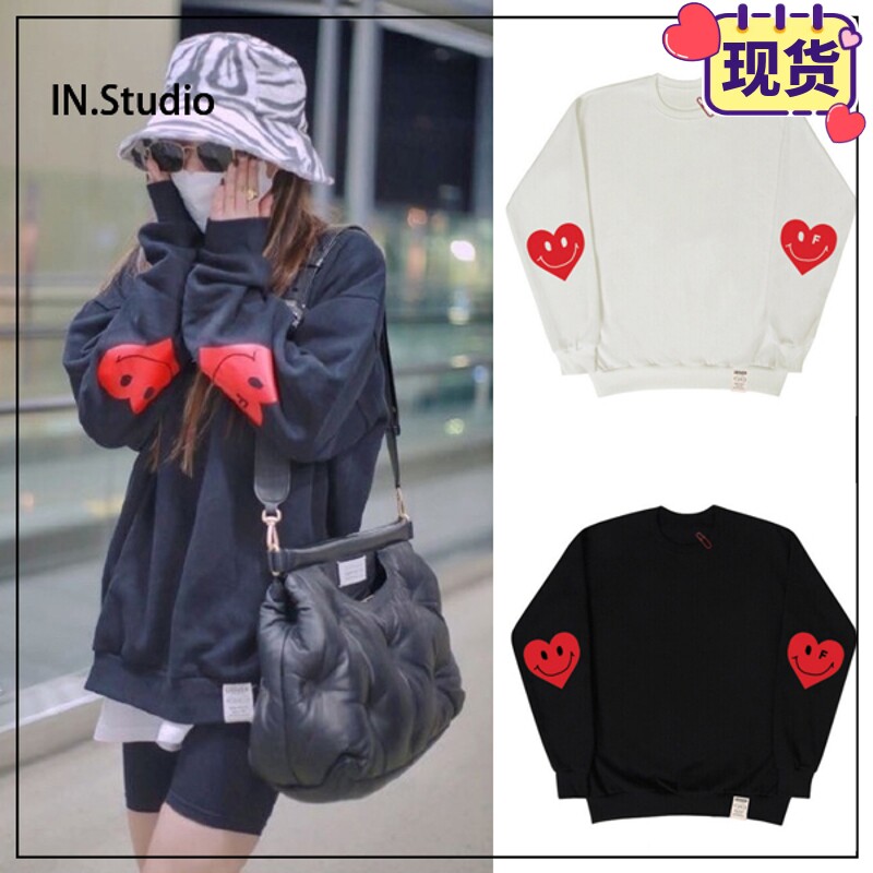 Spot ~ Xu Mengjie ~ INstudio19 Autumn Korean designer Brand GRAVER heart-shaped back tattooing clothing