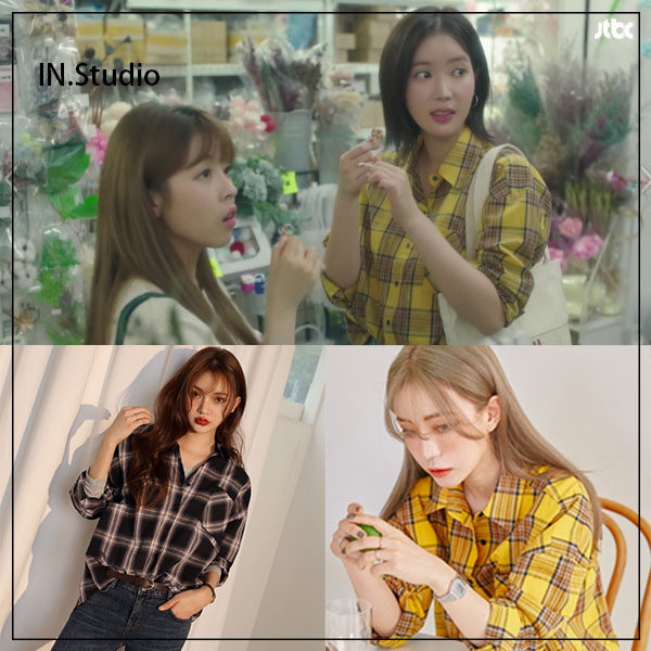 (My ID is Jiangnan Beauty Lin Xiuxiang's original section) Korean common-unique grain shirt