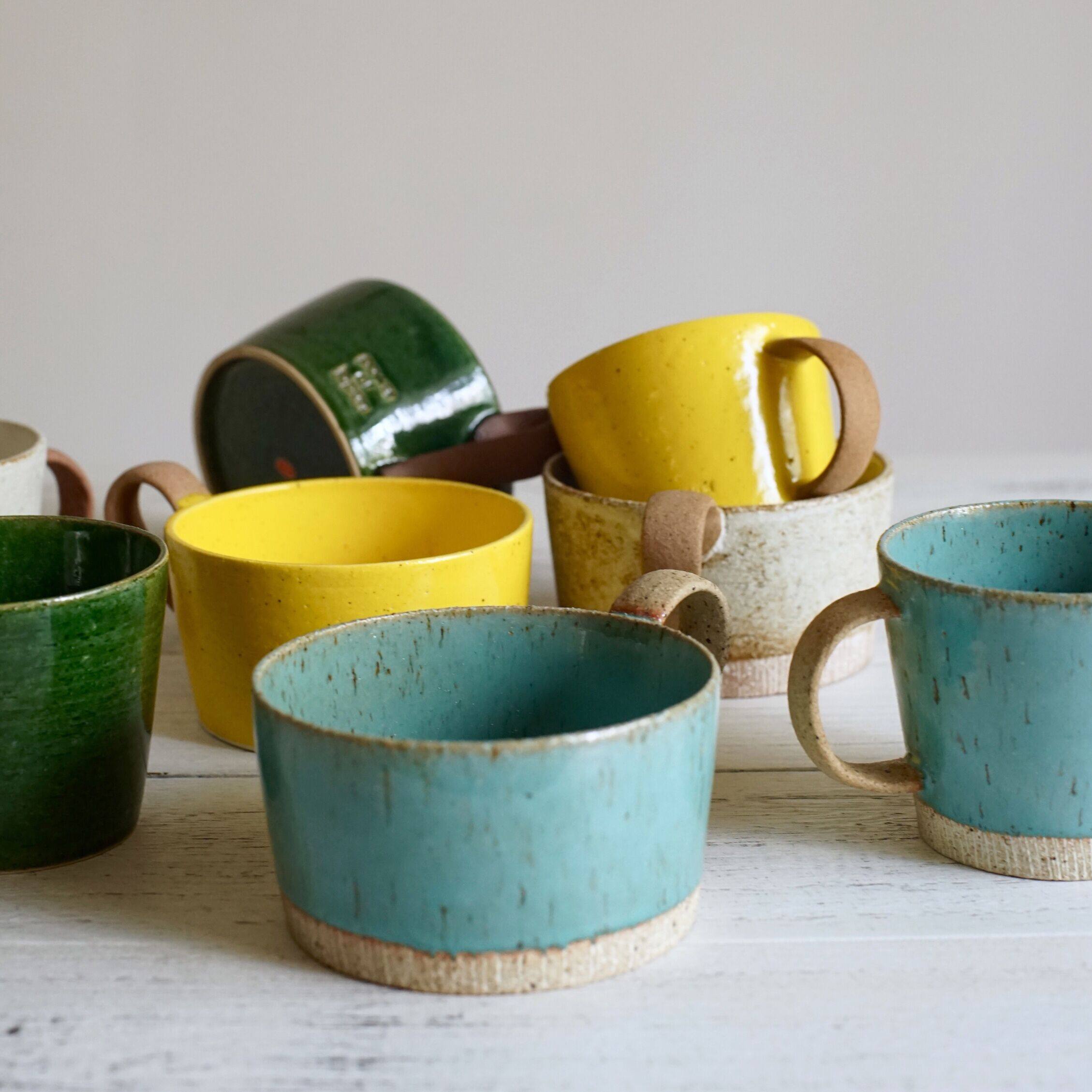 Japan imported zakka meizaki ceramic coffee cup mug soup teacup four color