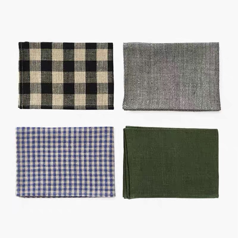 Japan imports fog linen work linen elegant handmade buffet cloth dining towel dishcloth