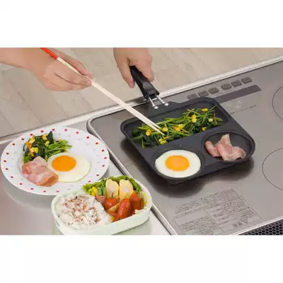 Japan imported Sugiyama metal three-in-one multifunctional breakfast non-stick egg steak pot