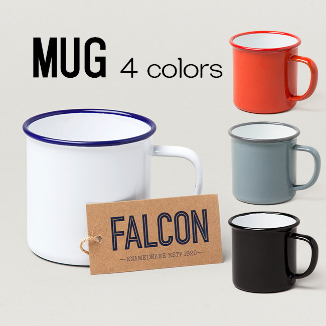 Britain's old brand Falcon retro enamel enamel coffee black tea drink Mark cup