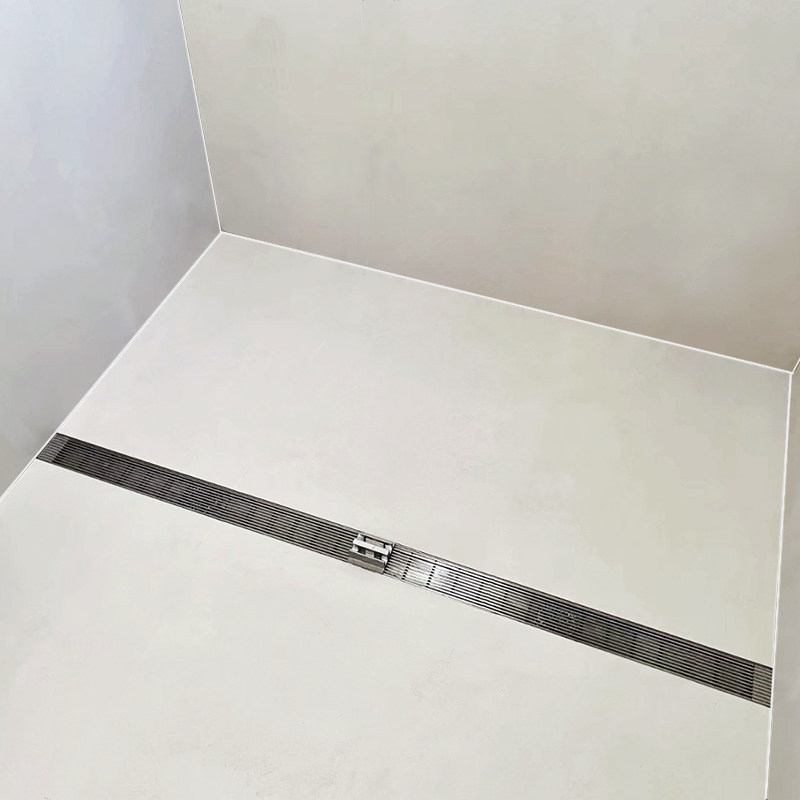 Barrier-free floor drain bathroom partition shower room no threshold minimalist dry and wet separation sunken screen sliding door