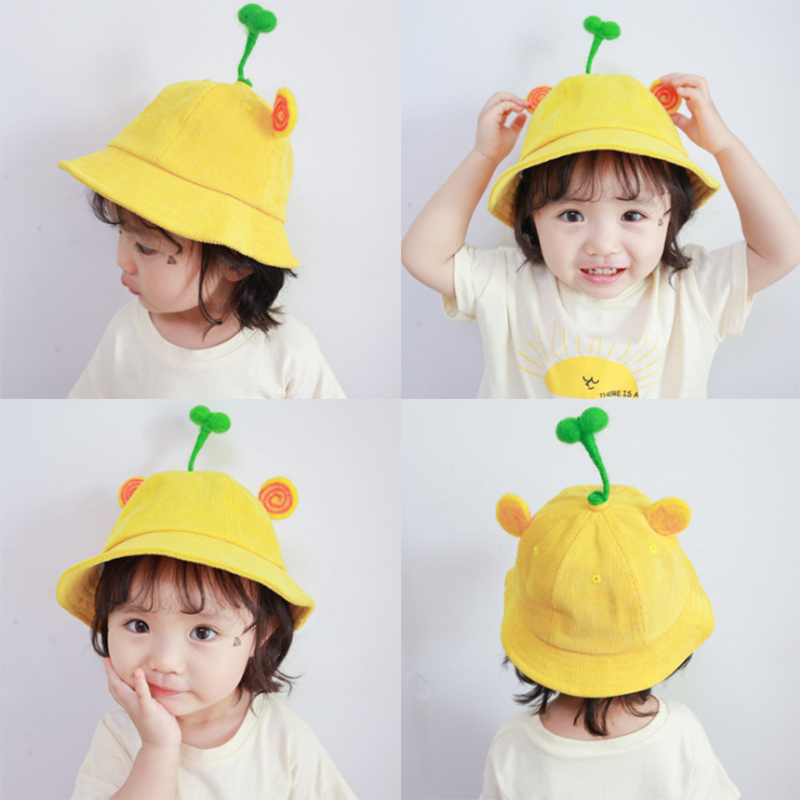 Baby photography hat sun autumn and winter thin section tide children's sunshade sunscreen boys and girls little yellow hat fisherman hat