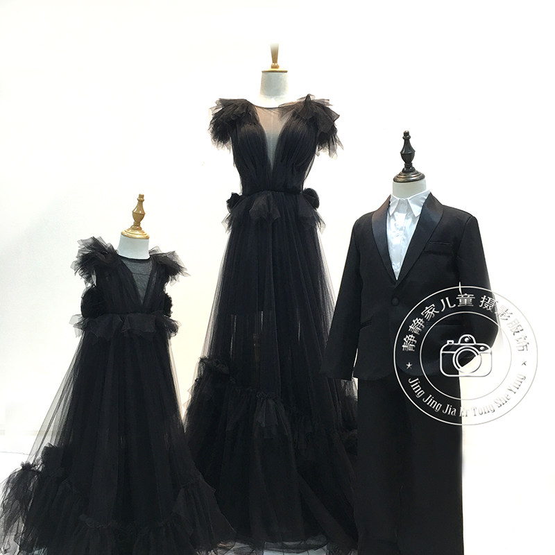 New children's photo studio photography clothing parent-child clothing family portrait a family of three mother-child mother-daughter parent-child