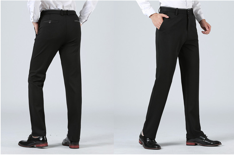 Người Nam Cực cộng với nhung dày cộng với phân bón Quần XL nam thẳng lỏng lẻo quần dài thoải mái cao kinh doanh quần dài đồ nam