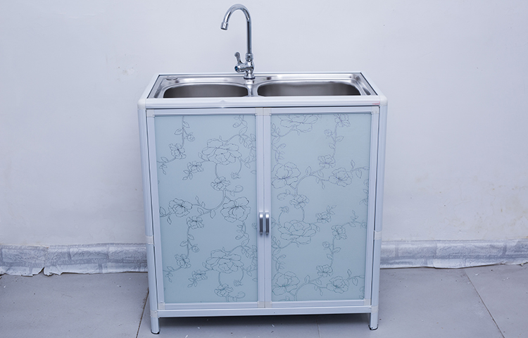 Đơn giản tủ bếp tủ tủ rau rửa bồn tủ bồn rửa bằng thép không gỉ tủ tủ vanity tủ nhôm dày hơn - Buồng giá để giầy dép