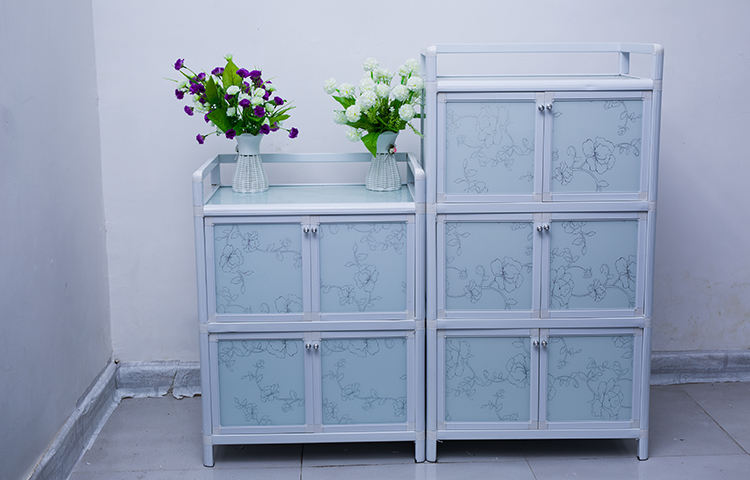 Nhôm tủ bếp tủ bếp tủ tủ khóa tủ lưu trữ thép không gỉ lắp ráp tủ bếp dễ dàng - Buồng tu ao dep