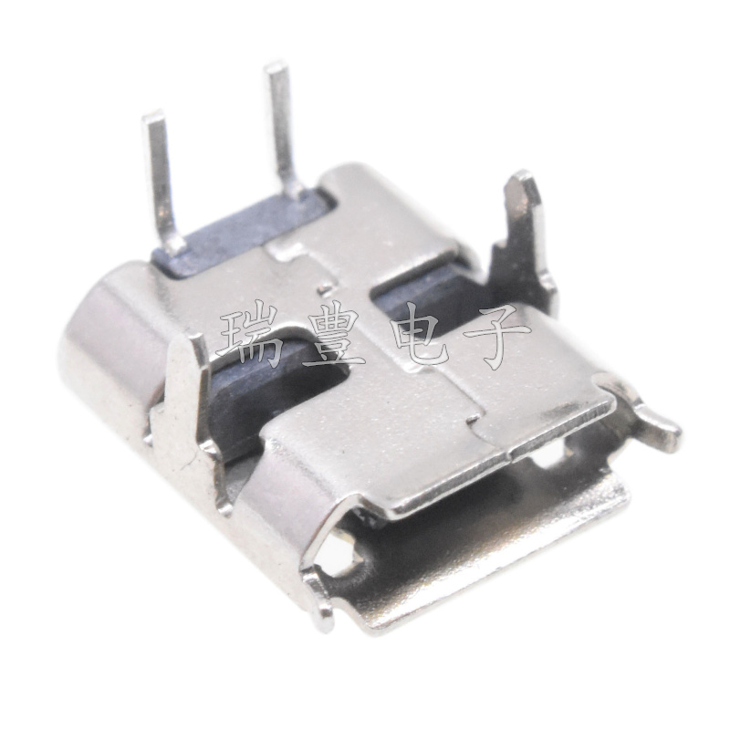 MICRO USB 2P home Mike 2P socket V8 Android tail plug charge dedicated 90 degree bending wire