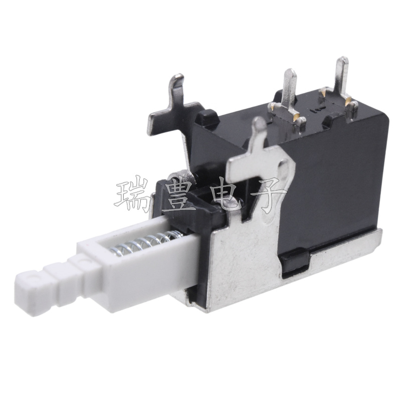 TV-5 straight key power switch KDC-A10-1-C self-lock two-foot stitch power amplifier case 2P violin key switch