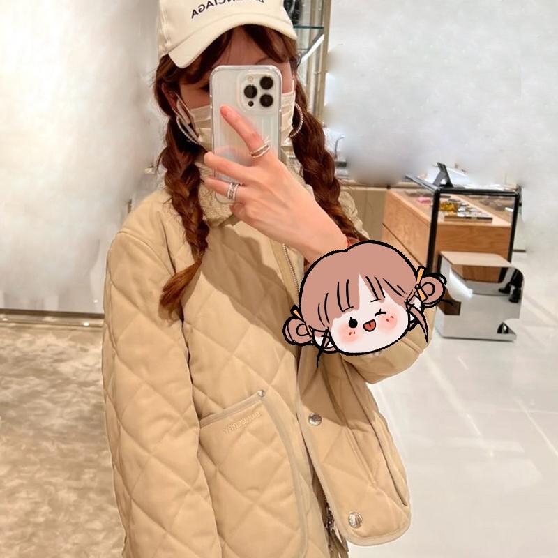 Spring and Autumn British Retro Style Classic Corduroy Diamond Pattern Short Cotton Jacket for Women, Slimming Cotton Coat Spring and Autumn British Retro Style Classic Corduroy Diamond Pattern Short Cotton Jacket for Women, Slimming Cotton Coat