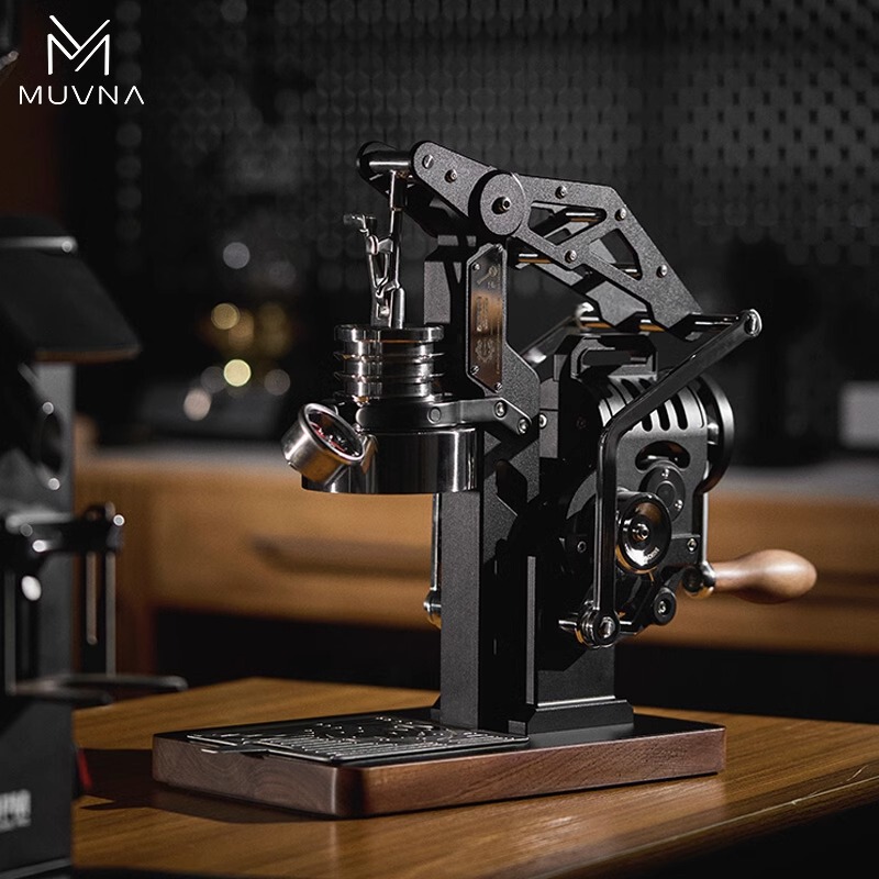 Muvna Italian-Style Hand-Cranked Semi-Automatic E61 Mach Coffee Machine, Fully Mechanical Espresso Extraction with Variable Pressure, 58mm Muvna Italian-Style Hand-Cranked Semi-Automatic E61 Mach Coffee Machine, Fully Mechanical Espresso Extraction with Variable Pressure, 58mm