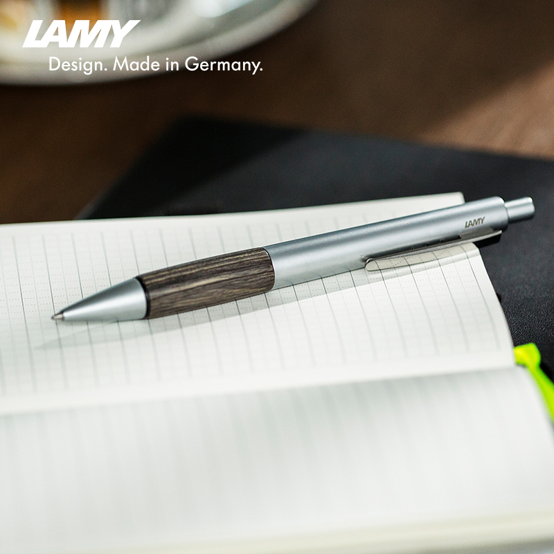 非売品 LAMY エレガントシリーズ アルミ軸 グレーウッド 手持ちボールペン-KW