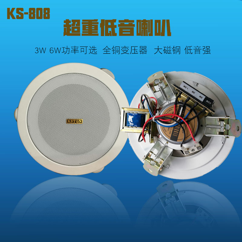 Golden Corporal Shield KS808 Suction Top Suction Top Embed Jbl-Style Hairdresse Storefront Bass ten Inch Horn Promotional Home Wrap