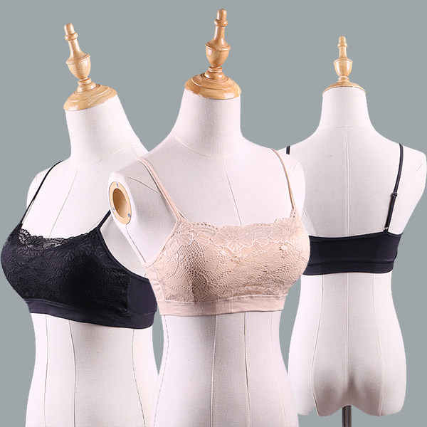 Japanese sexy lace wipes chest vest lady without steel ring bra thin underwear can be removed chest mat