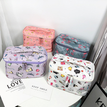Hipster Korean large capacity portable cosmetic bag multi-compartment classification storage bag travel travel portable wash bag
