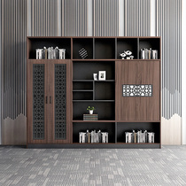 Wooden filing cabinet floor-to-ceiling bookshelf living room storage locker sub-filing cabinet office combination bookcase