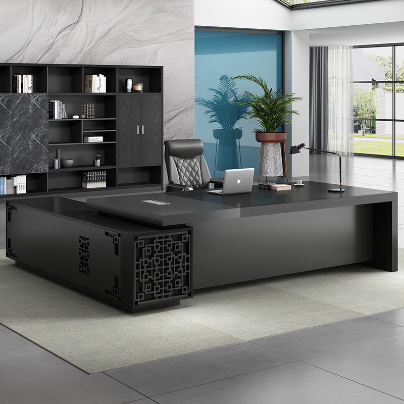 Desk chair combination Boss table Head Office of the President's office New Chinese Grand Bandai Brief about modern office furniture