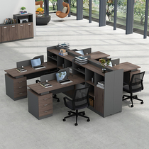 Lan Ran staff desk simple modern four-person station screen card holder office table and chair combination furniture