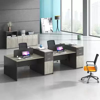 Staff desk Staff computer desk and chair combination Simple modern office furniture 2 6 four 4 person screen work position