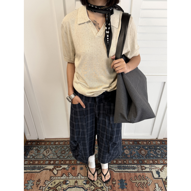 Kubu "Tianshuang Linen 12-Needle" Old Money Style Seagull Collar Knitted Short Sleeve Unisex Casual T-Shirt Polo Shirt Kubu "Tianshuang Linen 12-Needle" Old Money Style Seagull Collar Knitted Short Sleeve Unisex Casual T-Shirt Polo Shirt