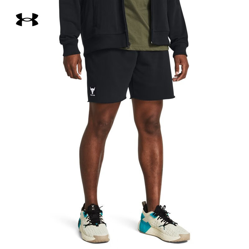 Under Armour Ua Shorts Men's 2024 Spring and Summer Project Rock Johnson High Weight Shorts 1383186