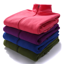 Outdoor fleece men's warm mountaineering women's cardigan padded polar fleece coat middle-aged and elderly casual vests