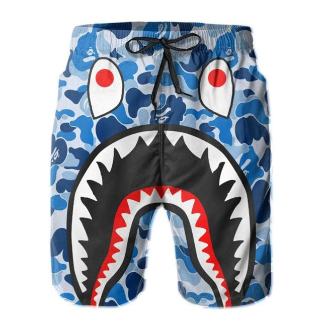 Summer shorts cross-border new shark head 3D digital prints shorts women's style Japanese fashion brand pants pants beach