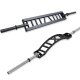 Curved Barbell Bar for Bench Press, Squat, Weightlifting, with Large Ring-Shaped Holes, Universal for Gym Use, Multi-Position