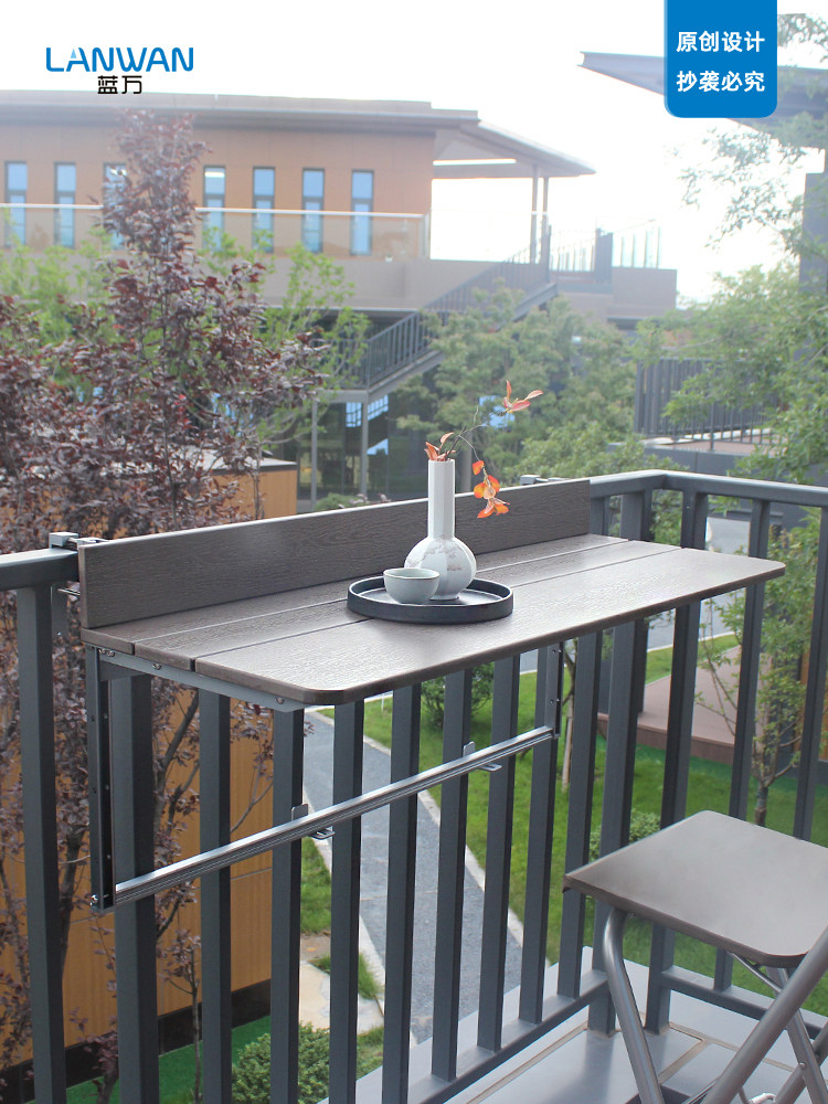 Bàn móc ban công khung thép chịu lực tốt mặt bàn chống thấm nước bàn bar ban công bàn sofa