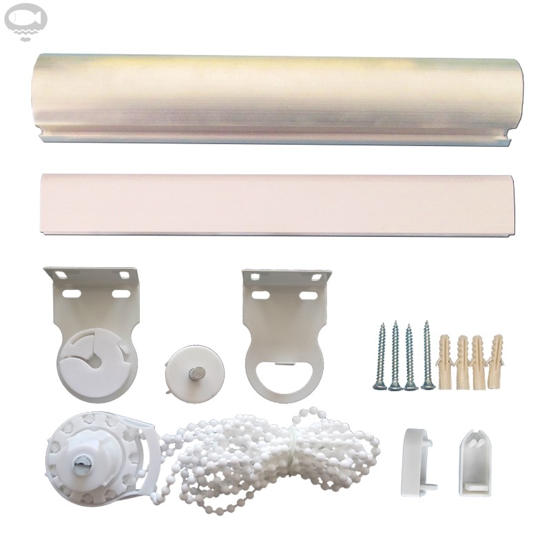 Lifting curtain upper and lower rod aluminium alloy roller shutter accessories bracket pull rope rotating shaft rail advertising spray painted hanging cloth hardware