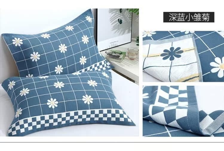 Khăn gối mỏng mùa hè chống ve trẻ em mồ hôi gạc hộ gia đình bốn mùa nước dãi khăn mềm - Khăn gối khăn trải gối