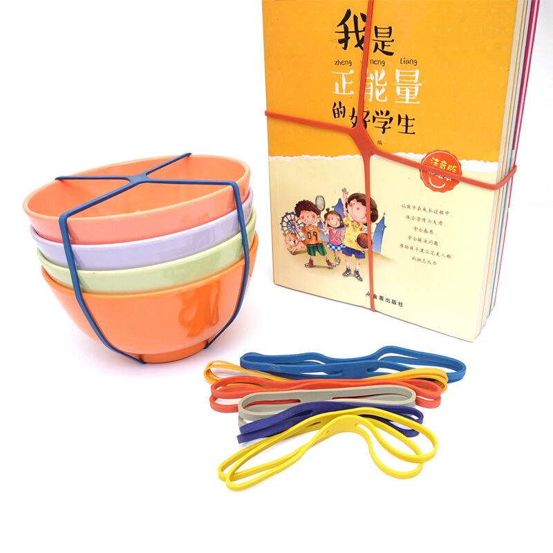 Rubber Straps Are Multi-Functional, Cross-Shaped, and Can Be Used to Tie Dishes, Notebooks, Textbooks, and Storage Rings for Bundling and Packaging Purposes