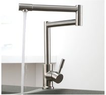 Kaiping Aoke EOKOK factory full SUS304 stainless steel lead-free drawable telescopic hot and cold water kitchen faucet