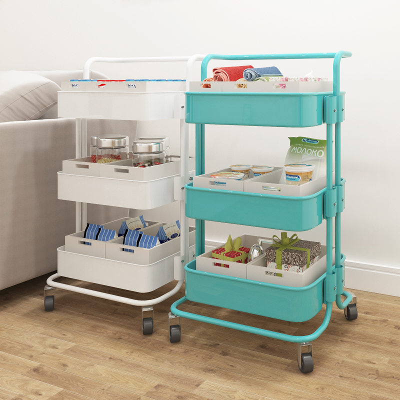 Home shelf Mobile with wheel kitchen rack living room with wheel kitchen rack