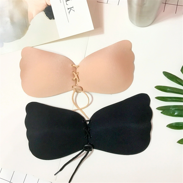 Seaside holiday invisible non-slip bra Polymers Silicone Chest Patch Chest Cushion No Shoulder Strap Wedding Dresses Swimming Milky Dresses