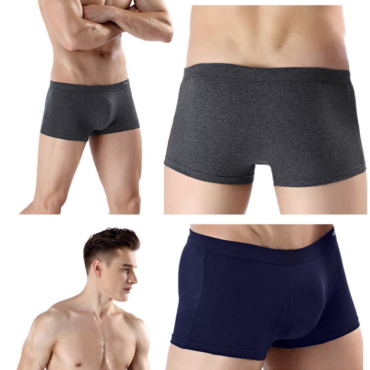 Nam Cực đồ lót nam cotton boxer thanh niên phương thức quần boxer rắn màu quần học sinh quần quan lot  nu trung nien