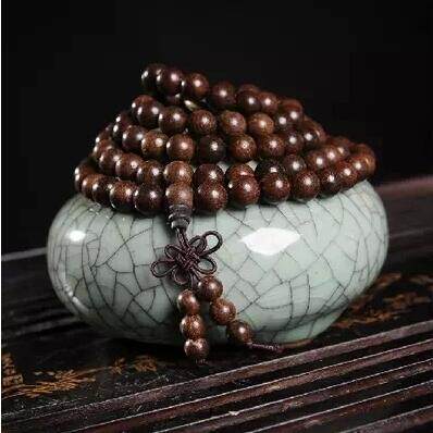 Immersive wood carvings 0 8 men and women Buddha beads hand strings candida beads 2 0 Gift Handlebar pieces Solid Wood Ornament Purple Sandalwood