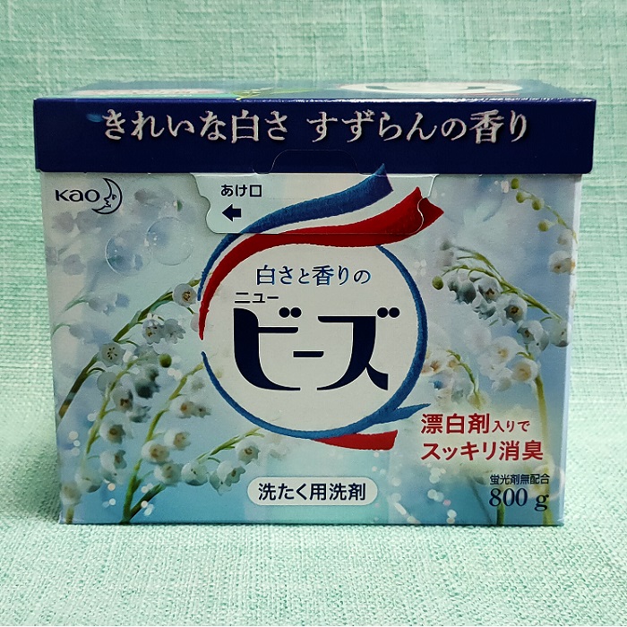 Japanese flower king washing powder Suzuki scented with natural net white no phosphorus without fluorescent agent 800g spot