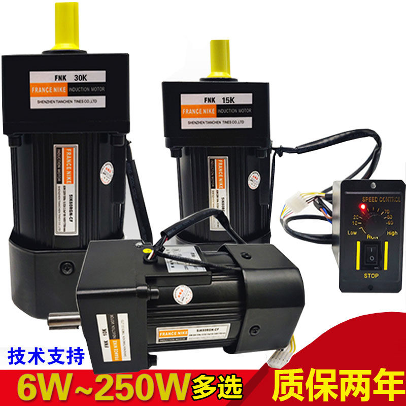 220V6-250W micro speed reduction motor positive and negative moment single-phase AC gear deceleration mask machine motor
